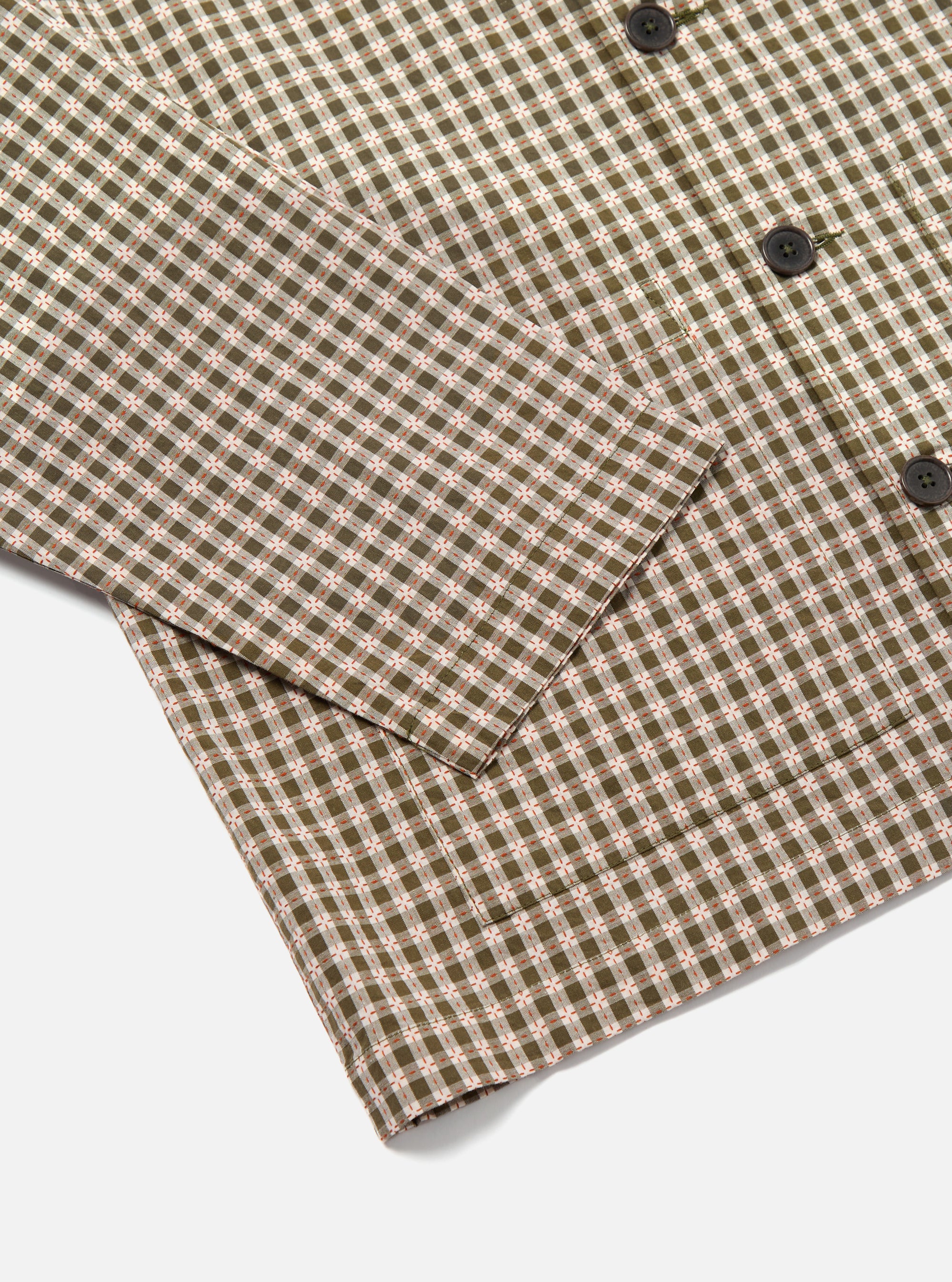 Universal Works Cancun Jacket in Olive Dobby Check