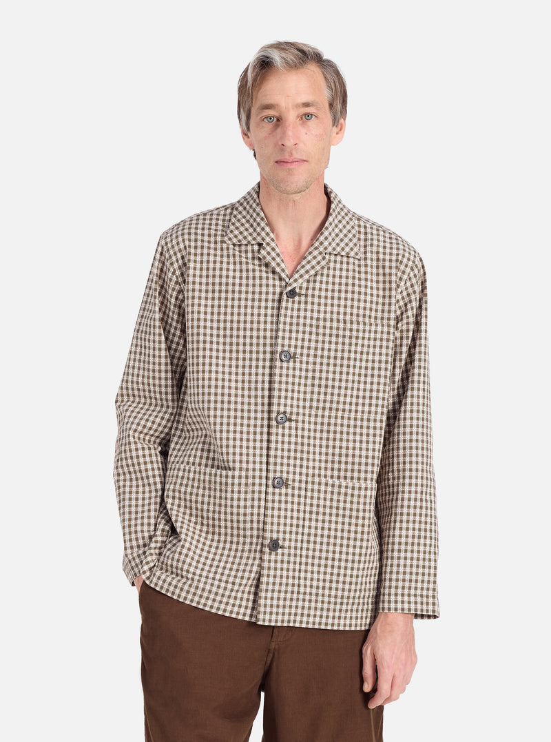 Universal Works Cancun Jacket in Olive Dobby Check