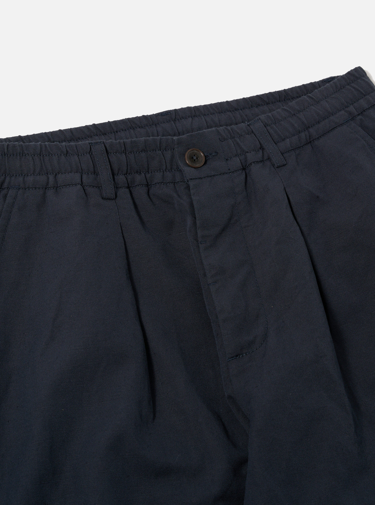 Universal Works Oxford Pant in Navy Linen Slub Weave