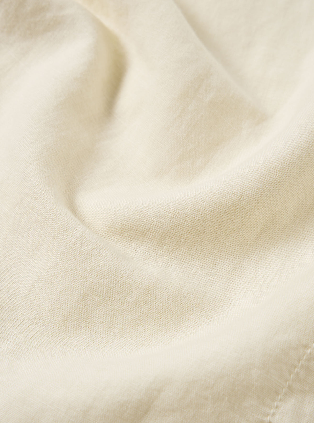 Universal Works Travail Overshirt in Ecru Linen Cotton Shirting