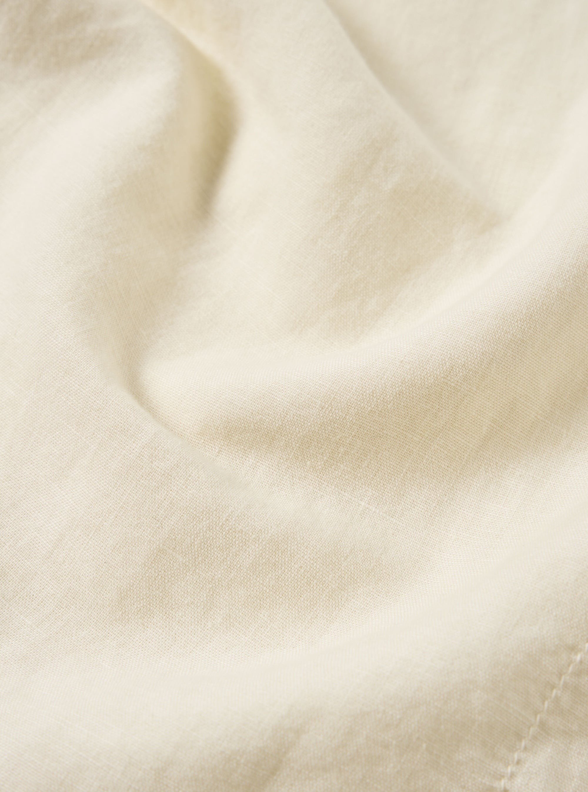 Universal Works Travail Overshirt in Ecru Linen Cotton Shirting