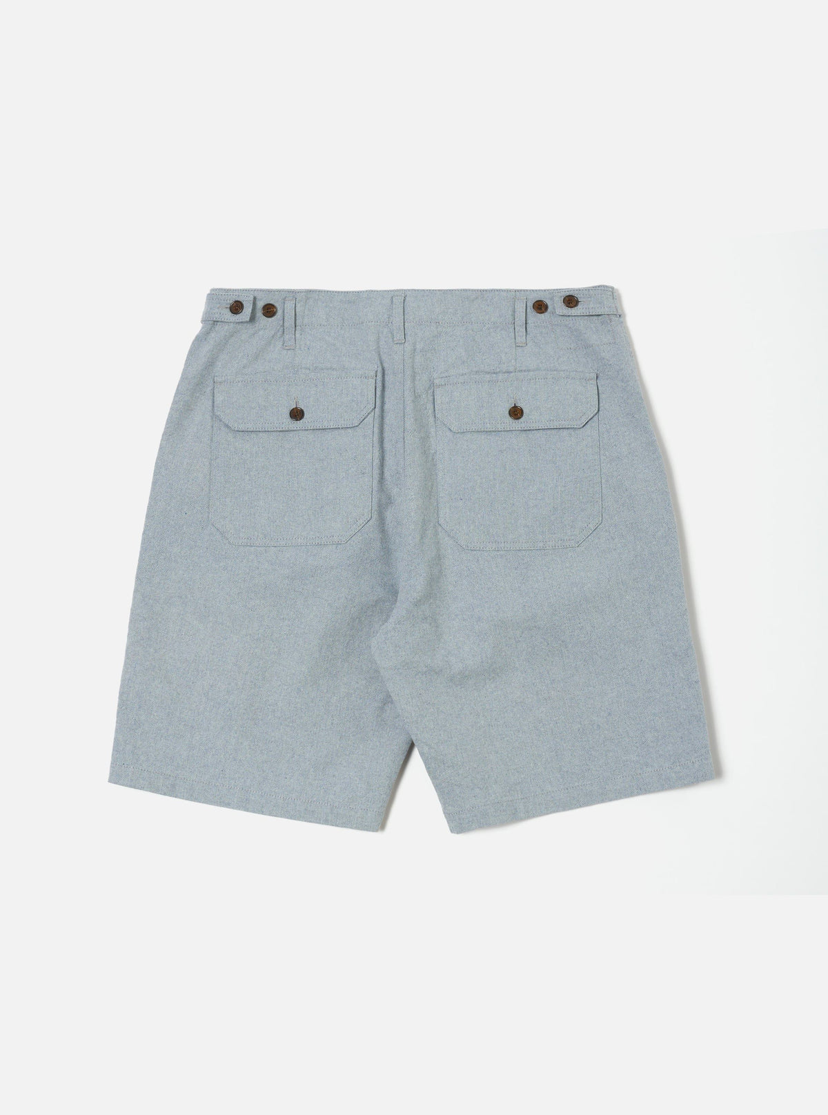 Universal Works Alva Short in Indigo Reworked Jean Cloth