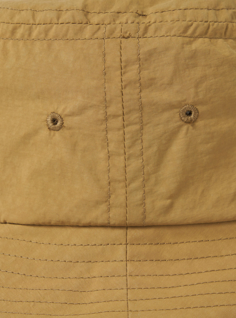 Universal Works Beach Hat in Dark Sand Peach Recycled Nylon