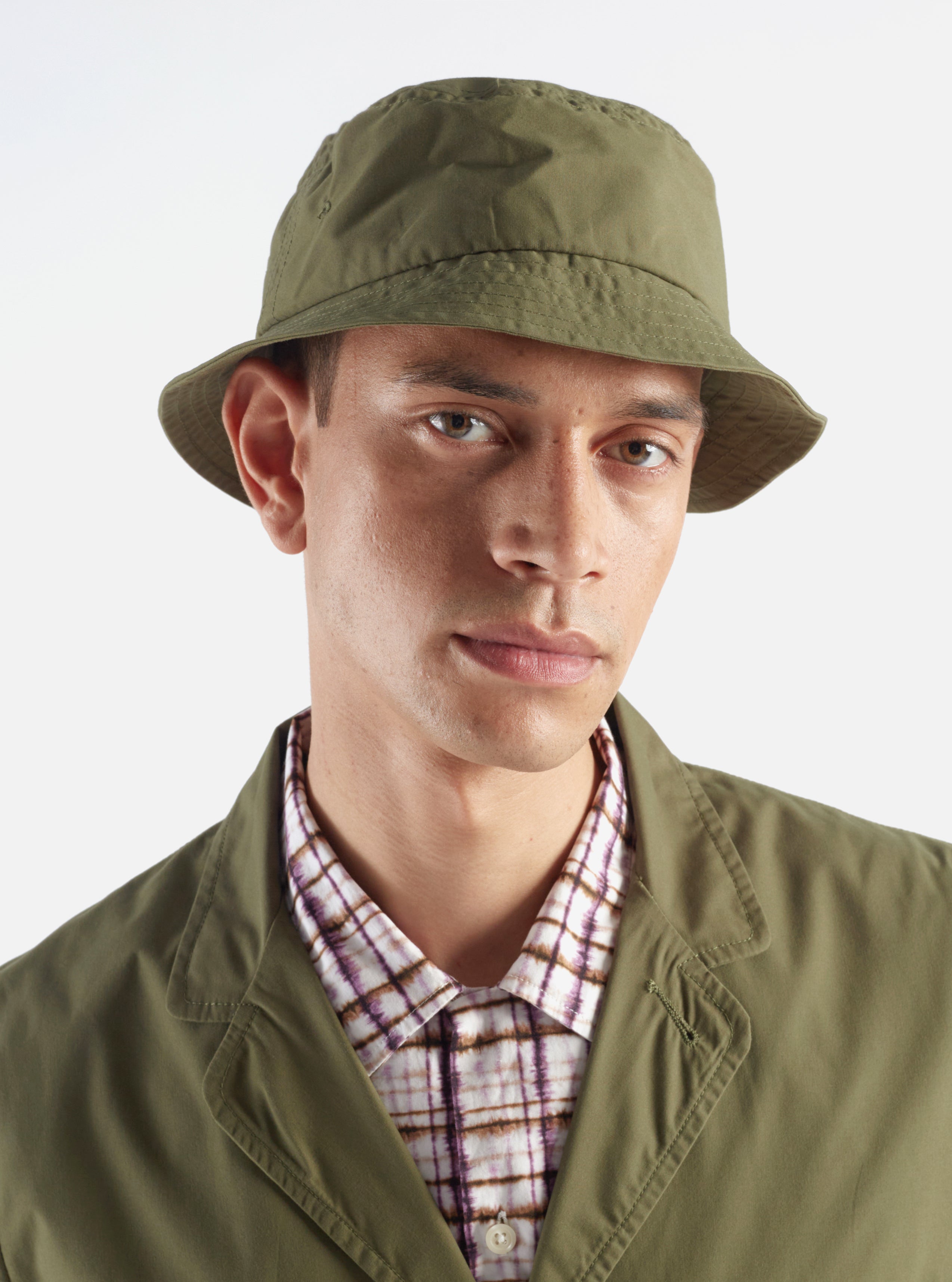 Universal Works Beach Hat in Olive Recycled Poly Tech
