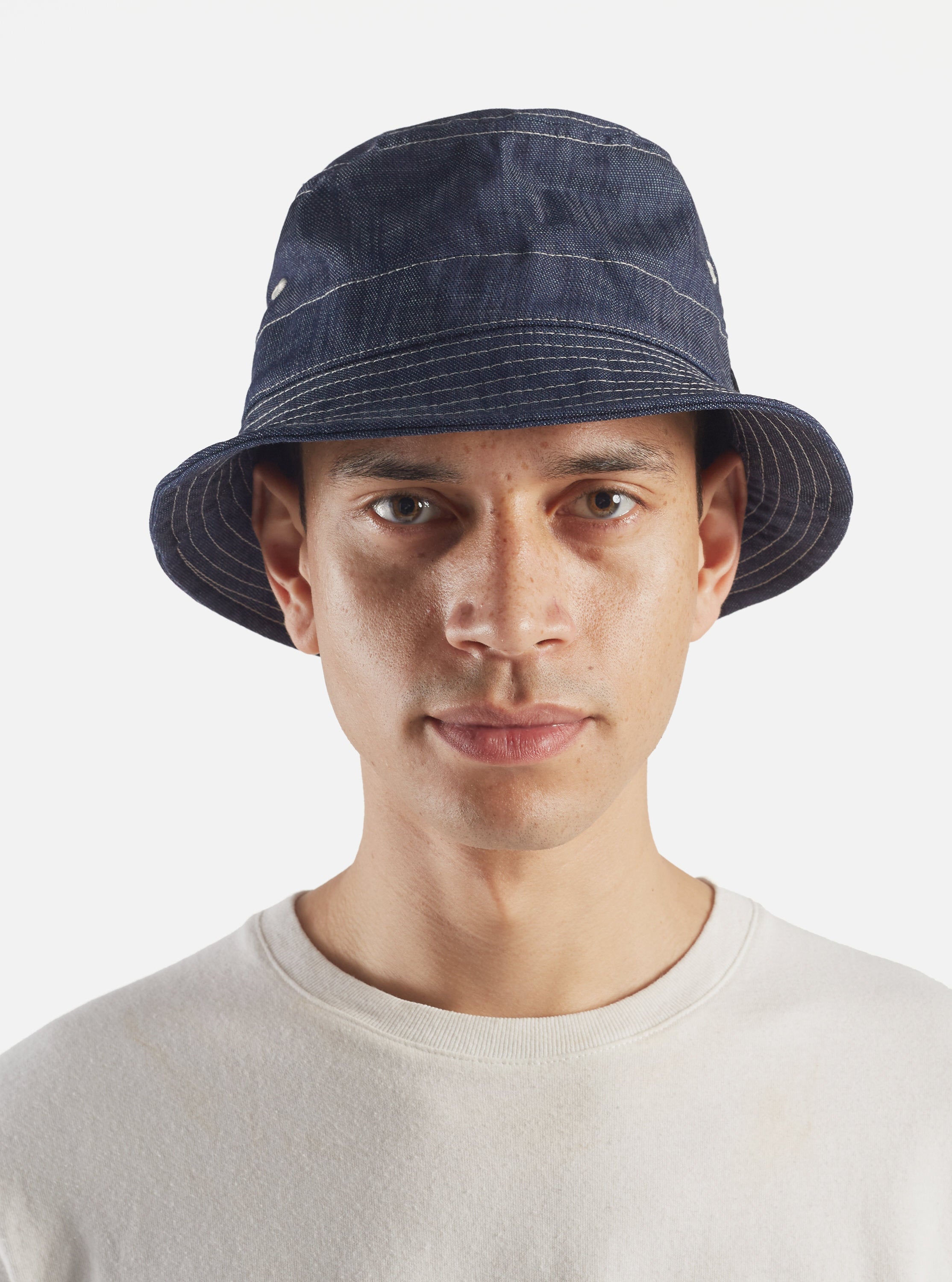 Universal Works Bucket Hat in Indigo Atlantic Denim
