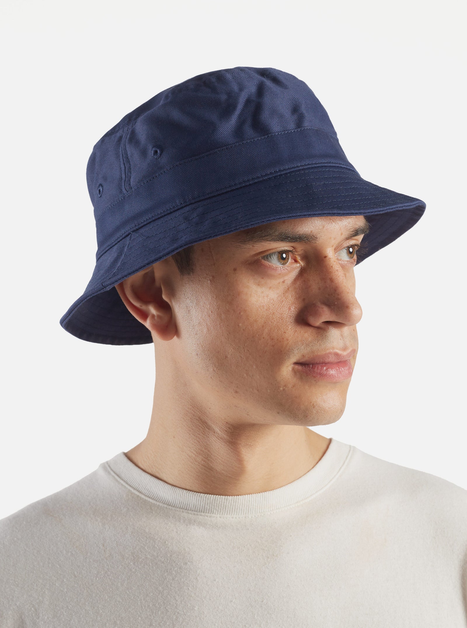 Universal Works Bucket Hat in Navy Twill Cotton