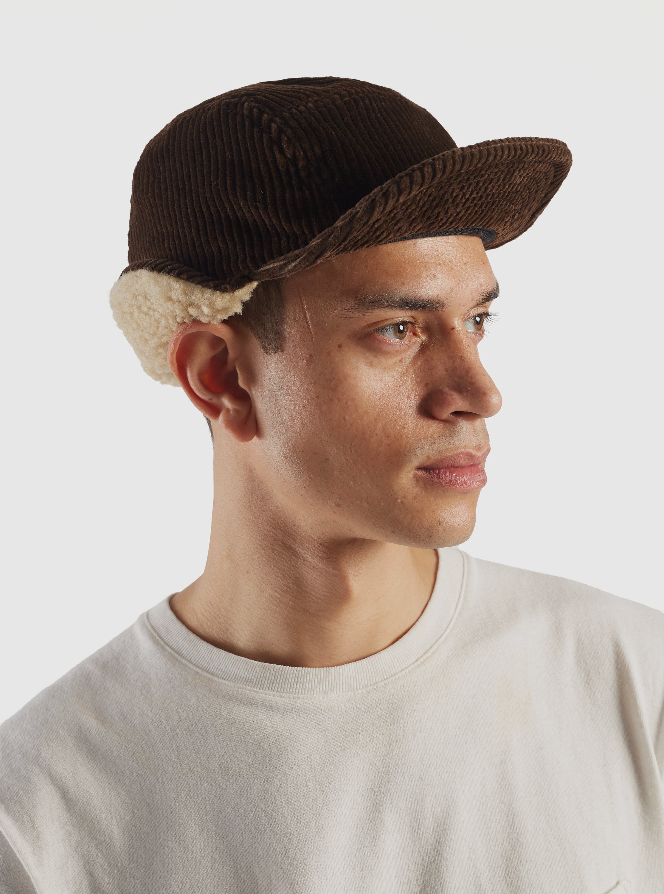 Brown corduroy cap deals