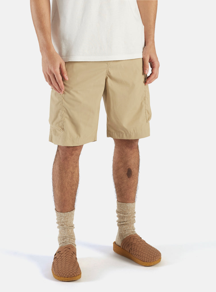 Universal Works Parachute Short in Sand Recycled Poly Tech