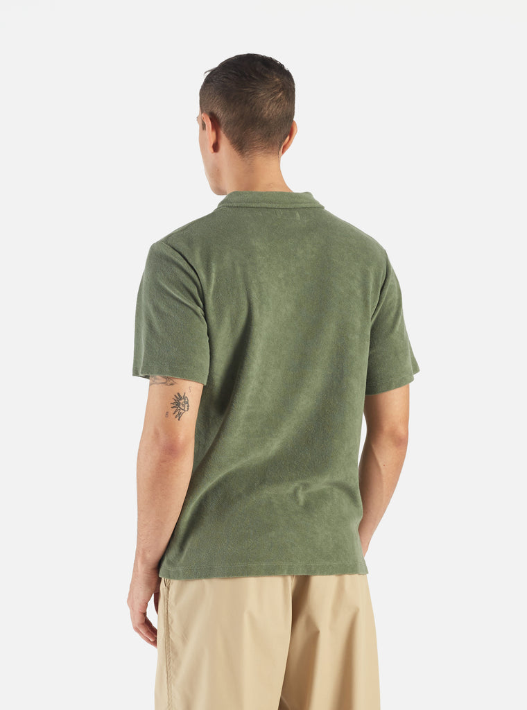 Universal Works Vacation Polo in Birch Light Weight Terry