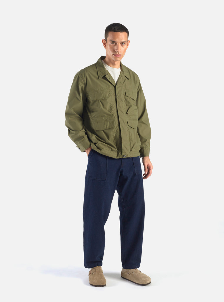 Universal Works Parachute Field Jacket in Olive Recycled Poly Tech