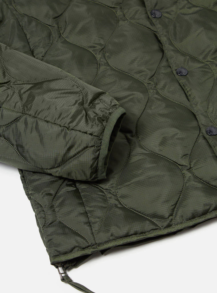 Taion by F/CE. Packable Inner Down Jacket in Olive Nylon Ripstop/Duck Down