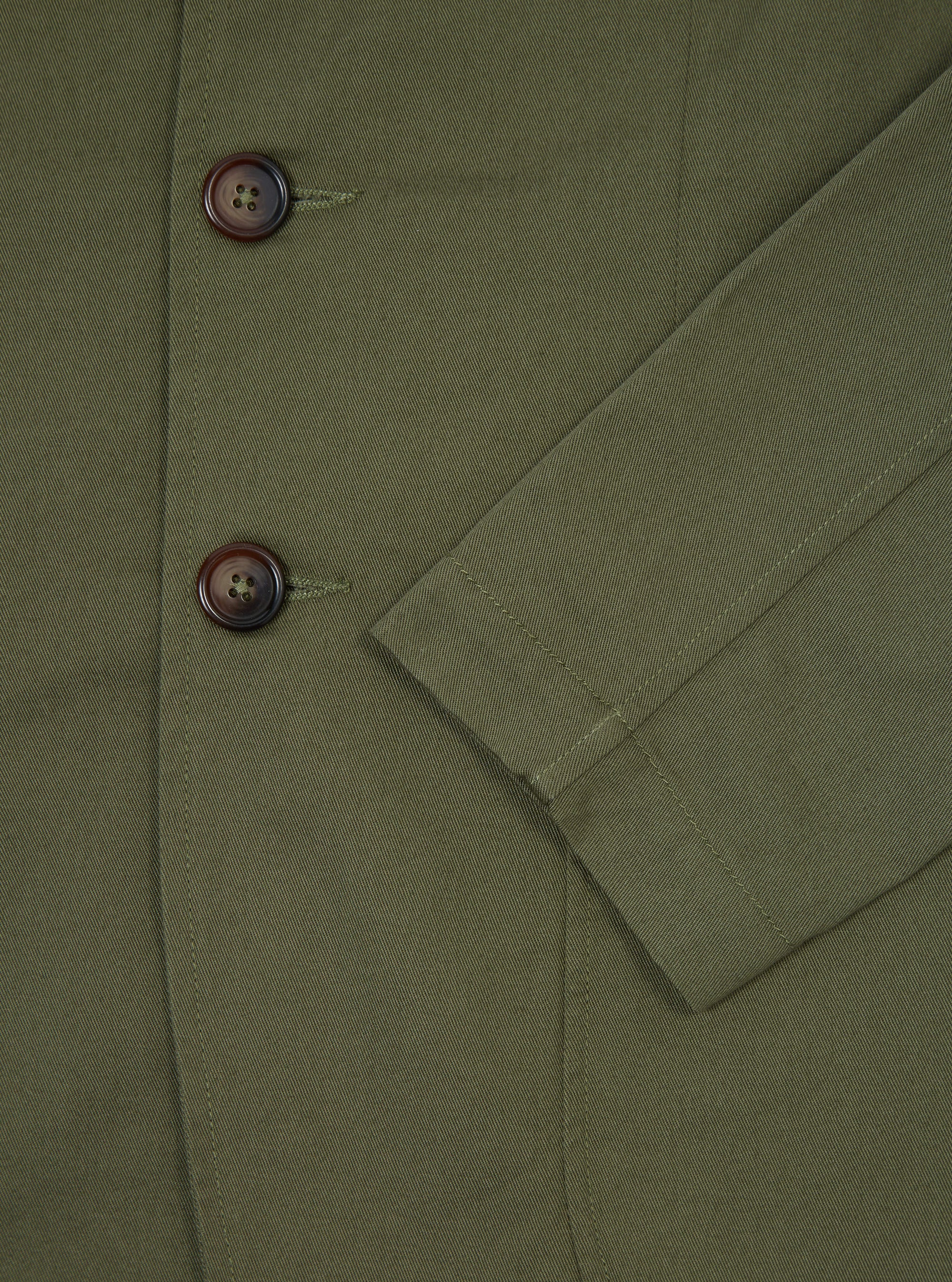 Universal Works London Jacket in Light Olive Twill