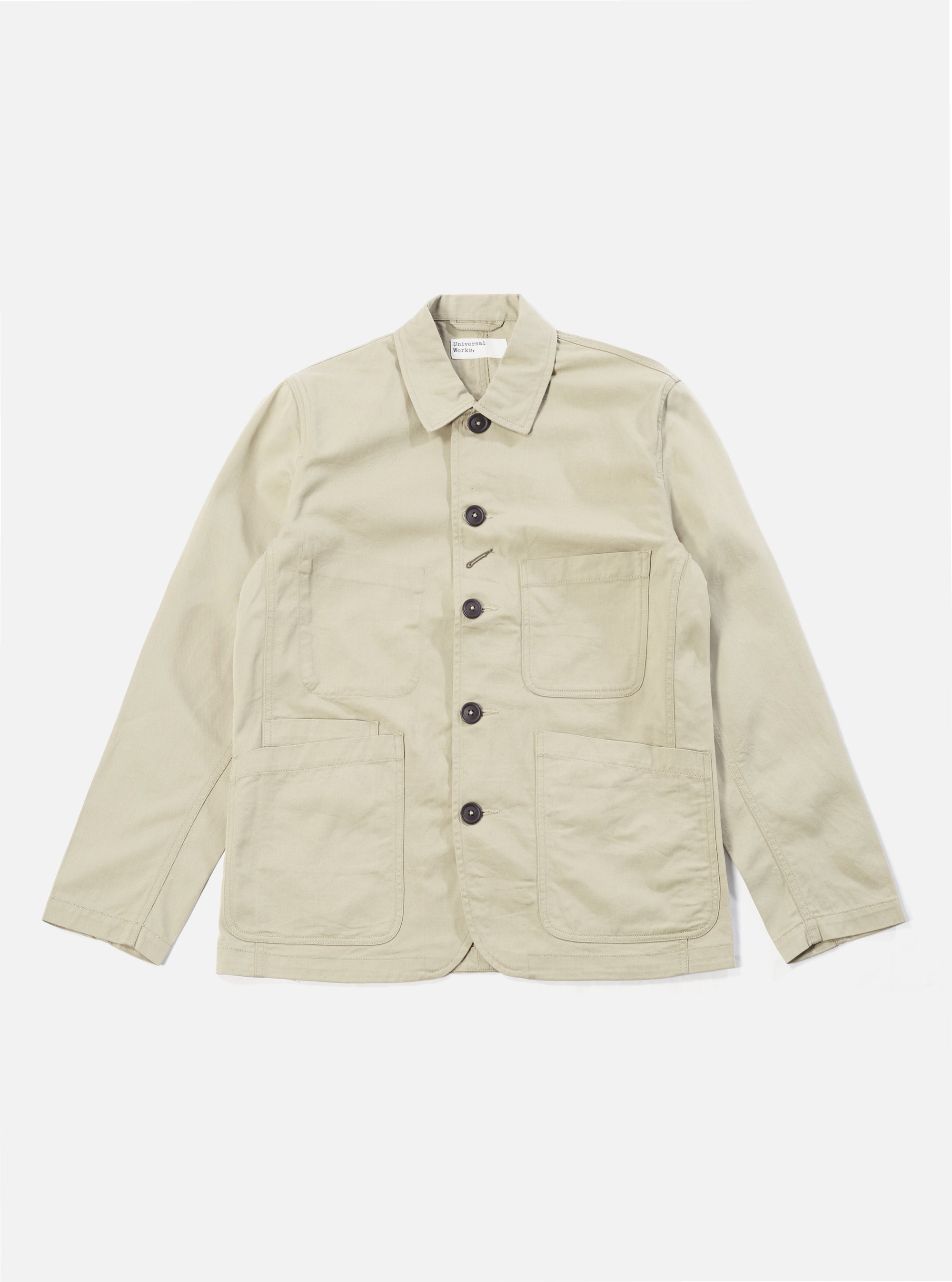 Universal Works Bakers Jacket in Stone Twill