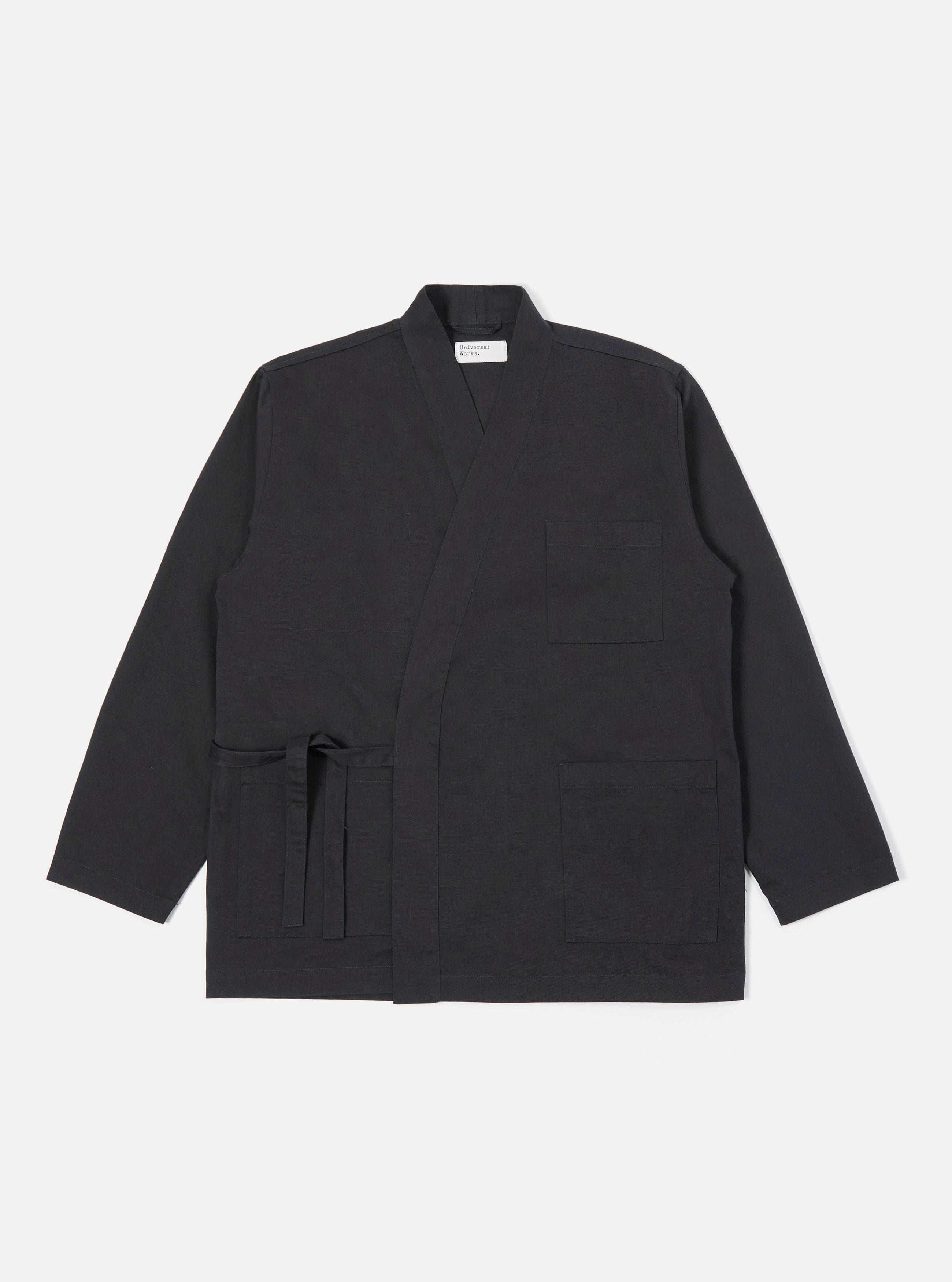 Universal Works Kyoto Work Jacket in Black Twill