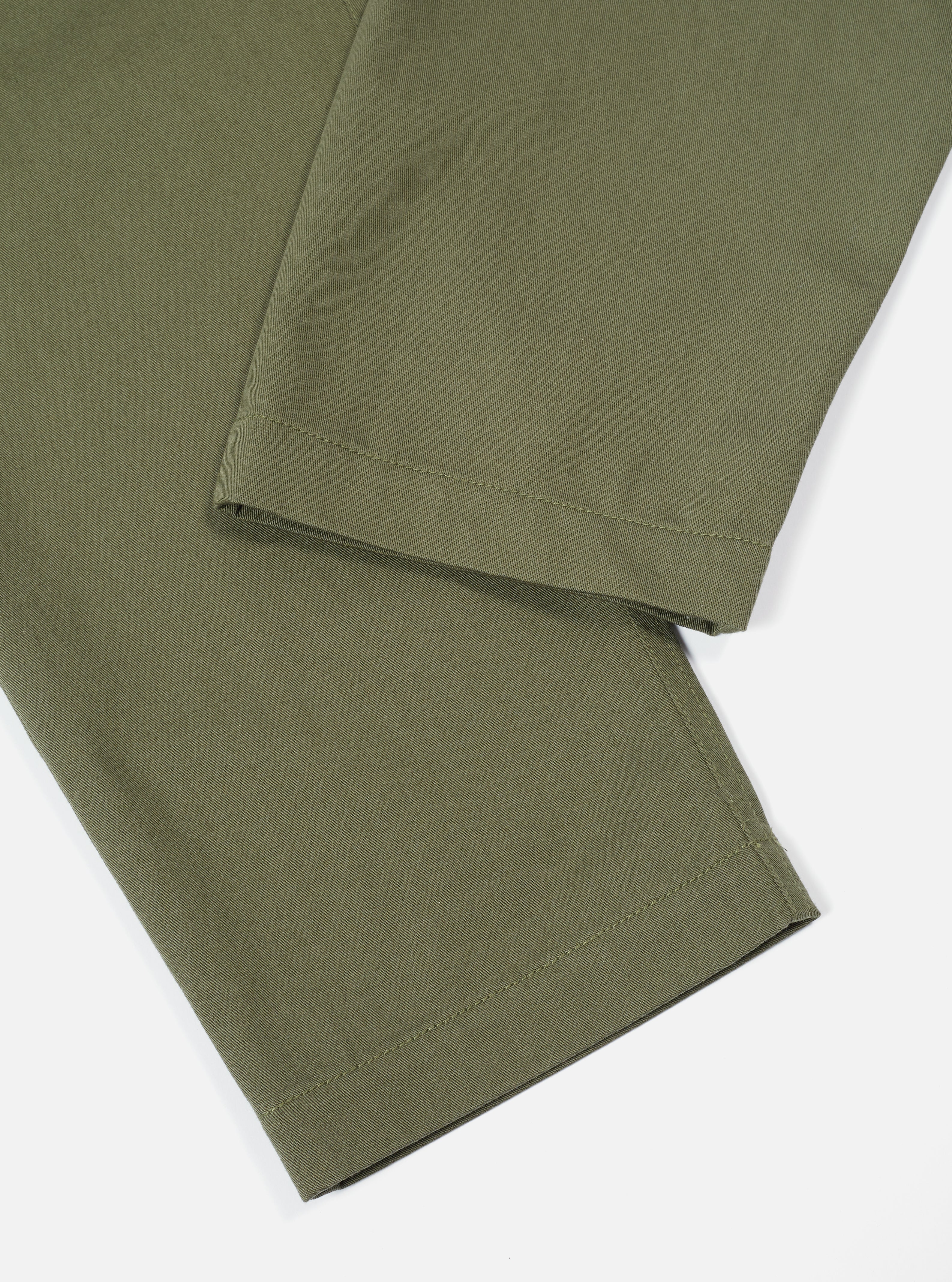 Universal Works Military Chino in Light Olive Twill