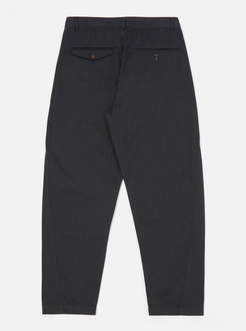 Universal Works Curved Pant in Black Twill