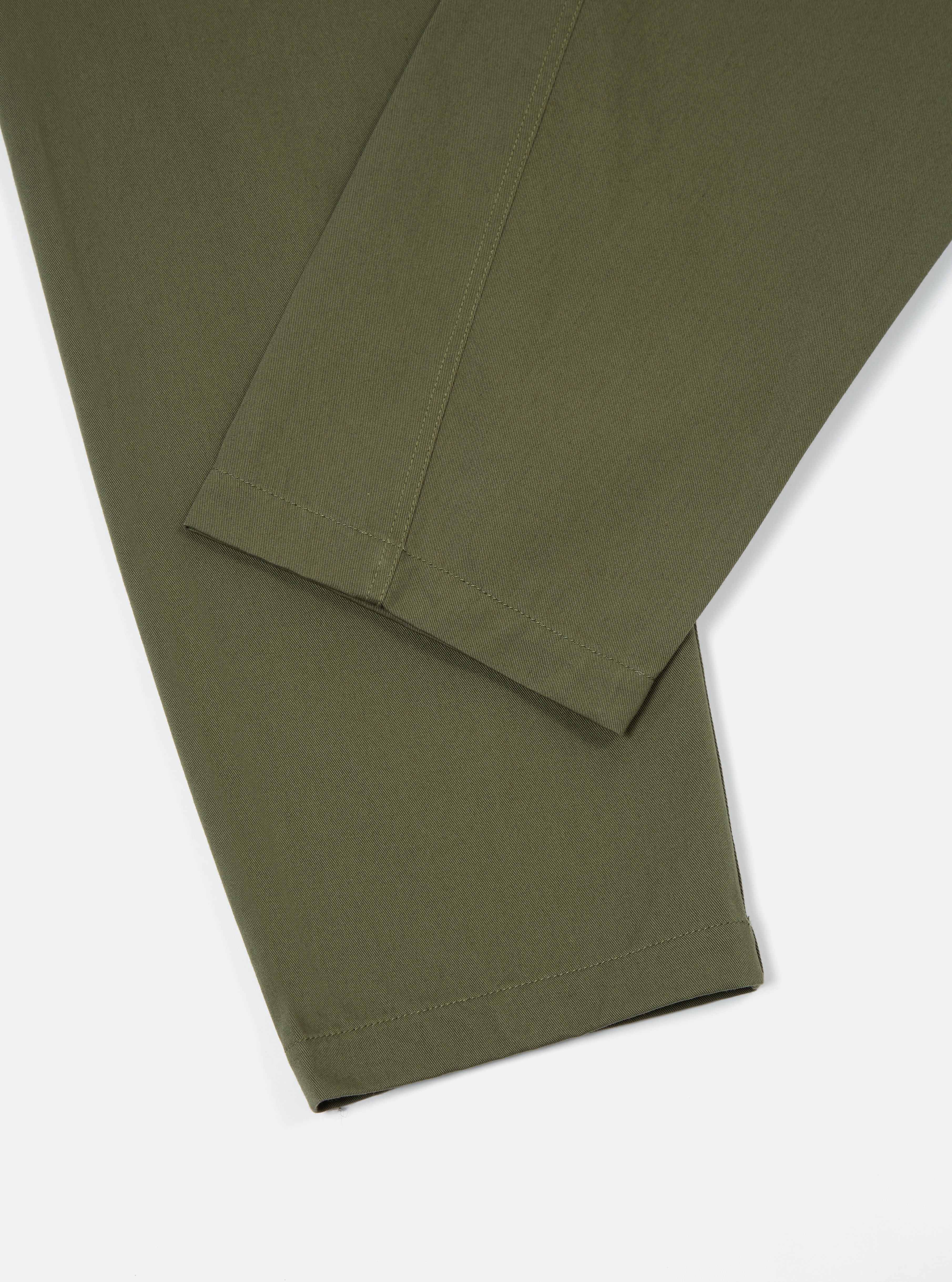 Universal Works Curved Pant in Light Olive Twill