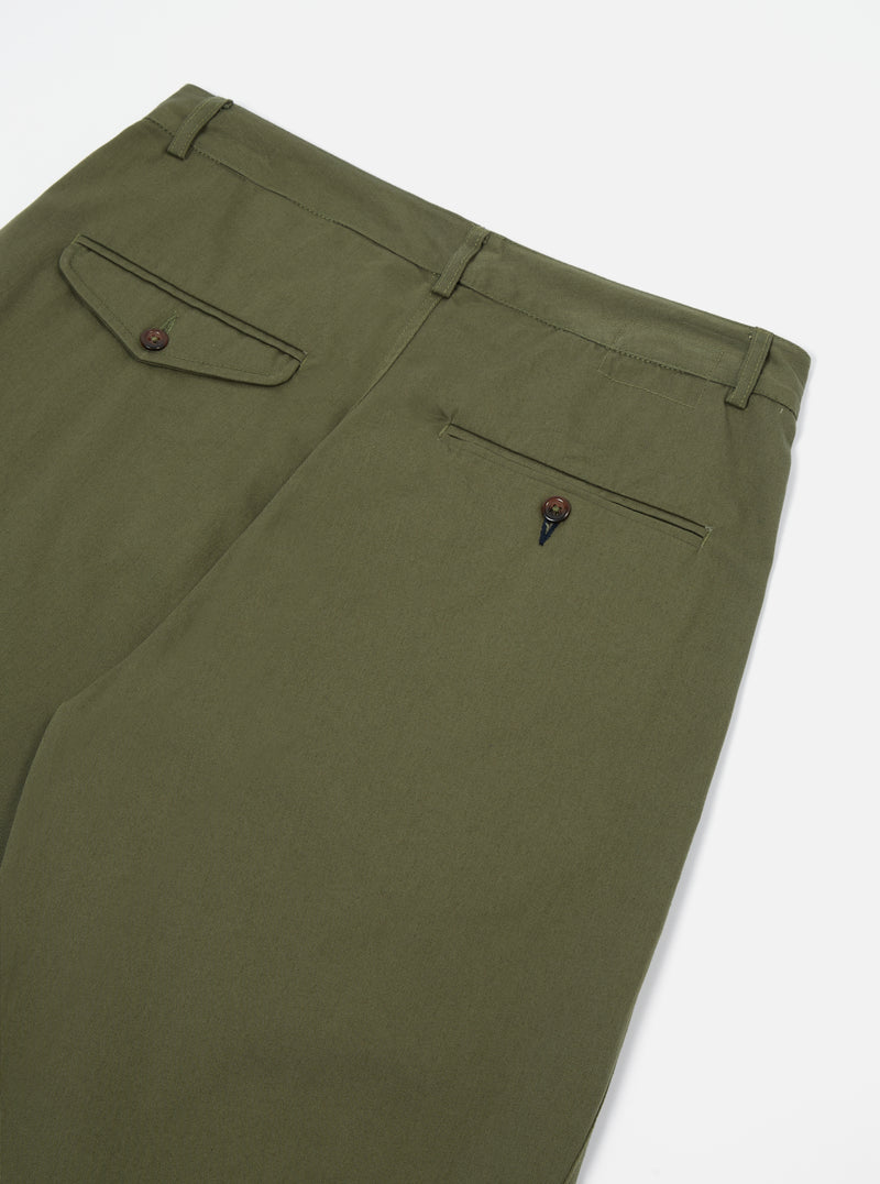 Universal Works Curved Pant in Light Olive Twill