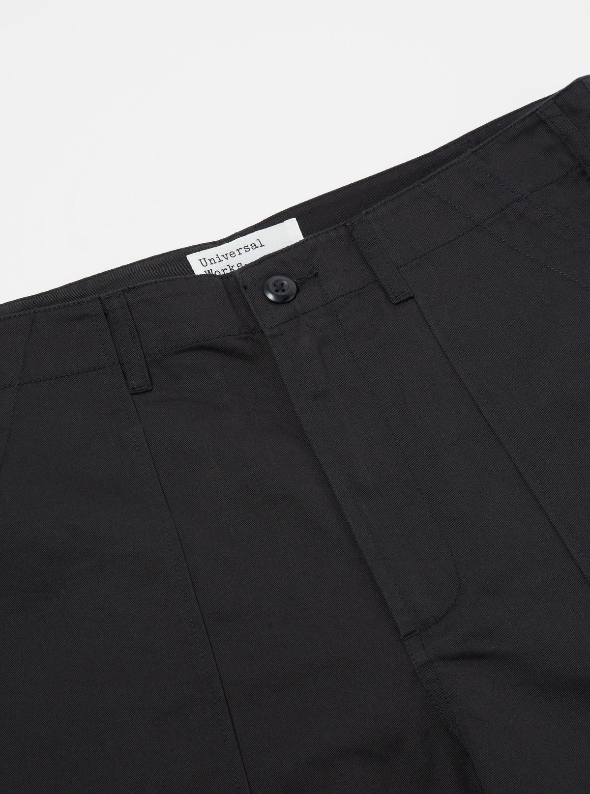 Universal Works Fatigue Pant in Black Twill