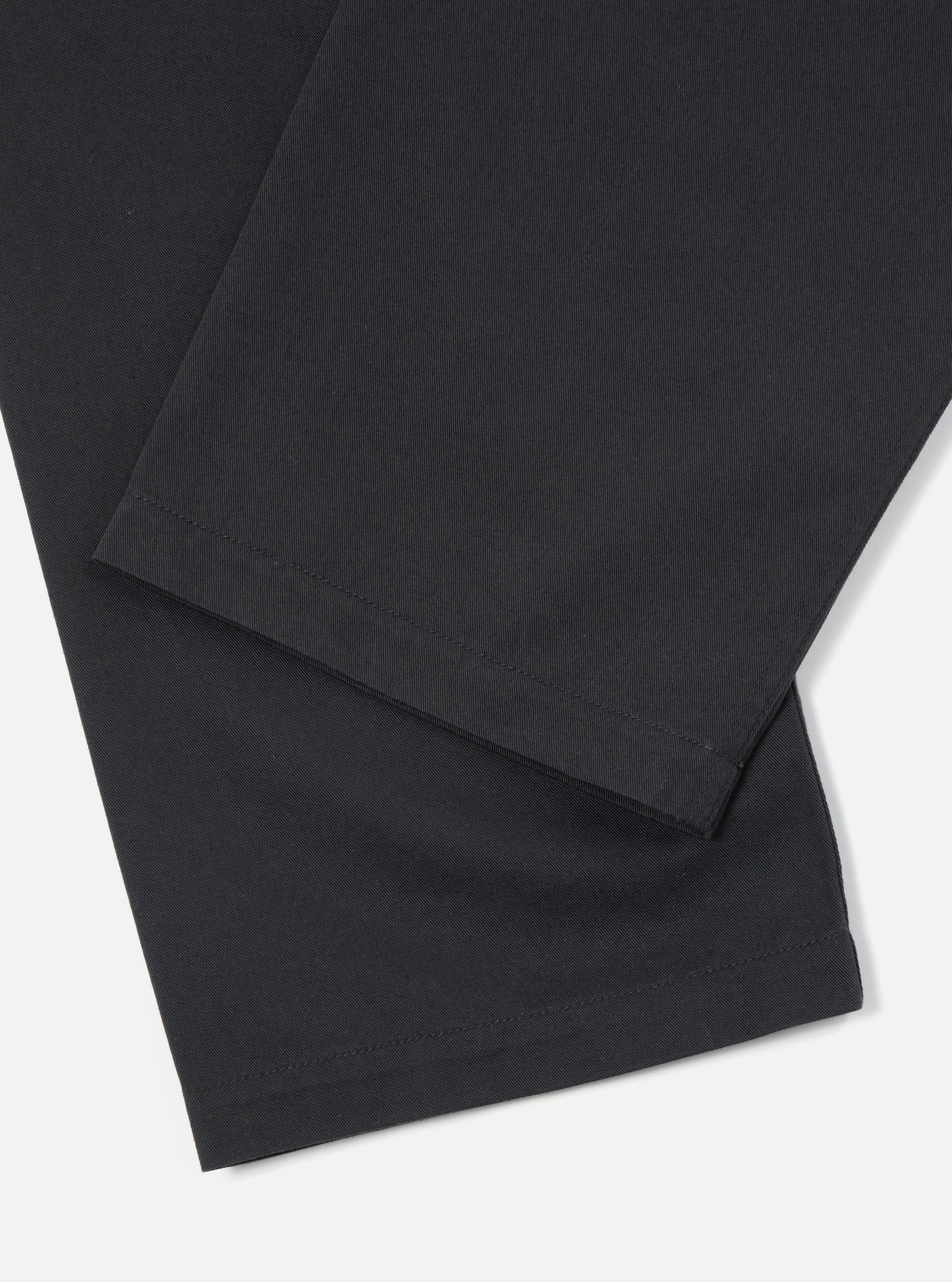 Universal Works Double Pleat Pant in Black Twill