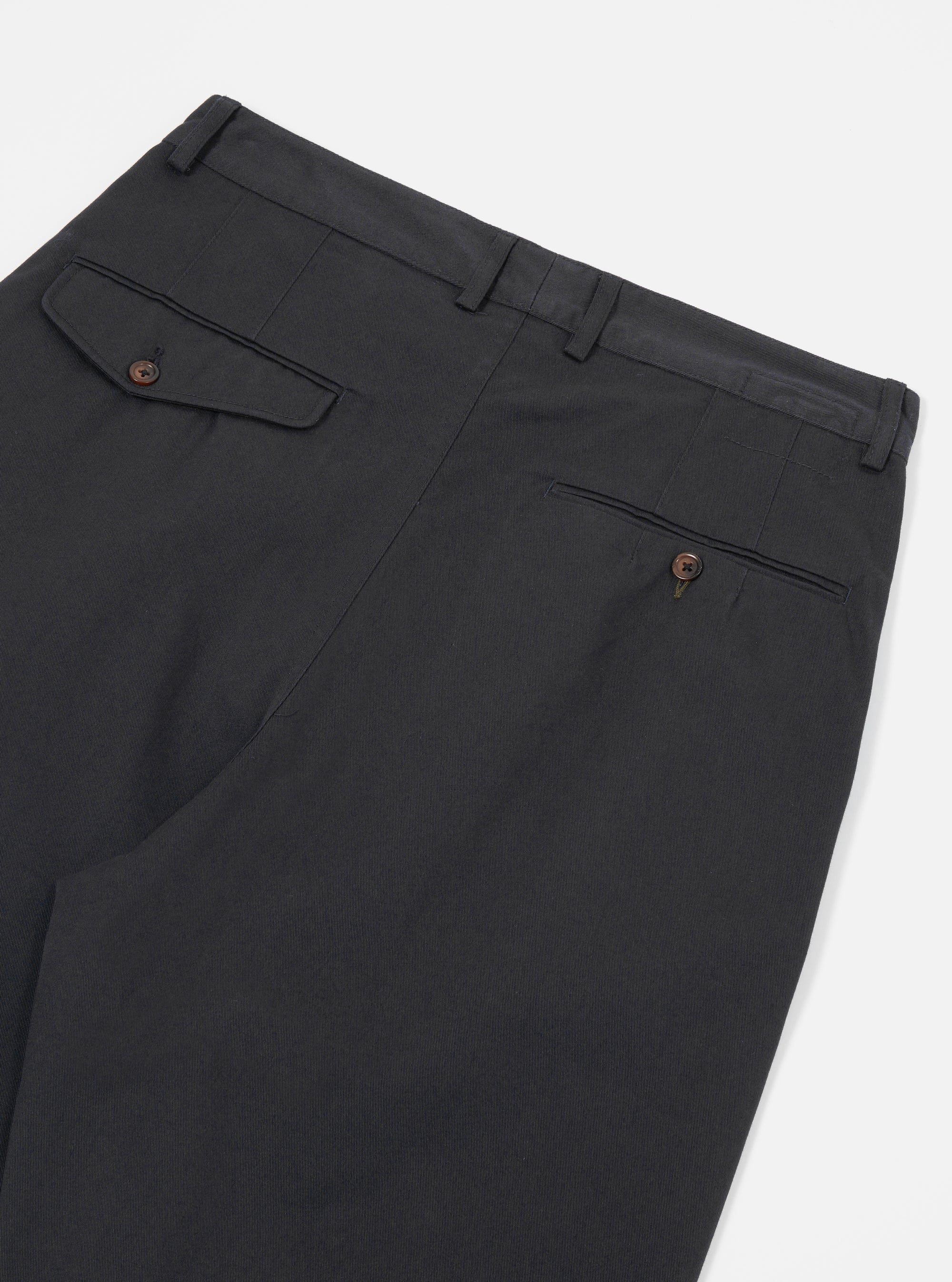 Universal Works Double Pleat Pant in Black Twill