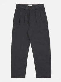 Universal Works Double Pleat Pant in Black Twill