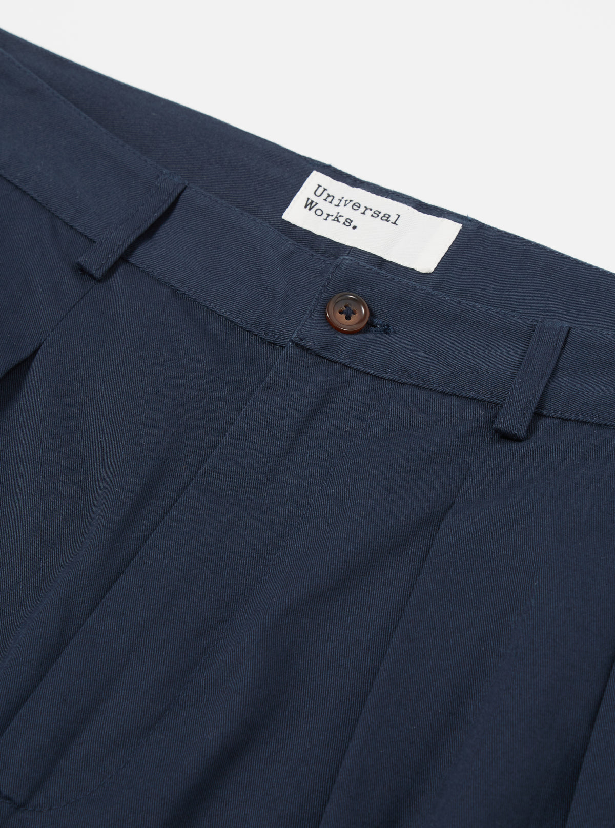 Universal Works Double Pleat Pant in Navy Twill