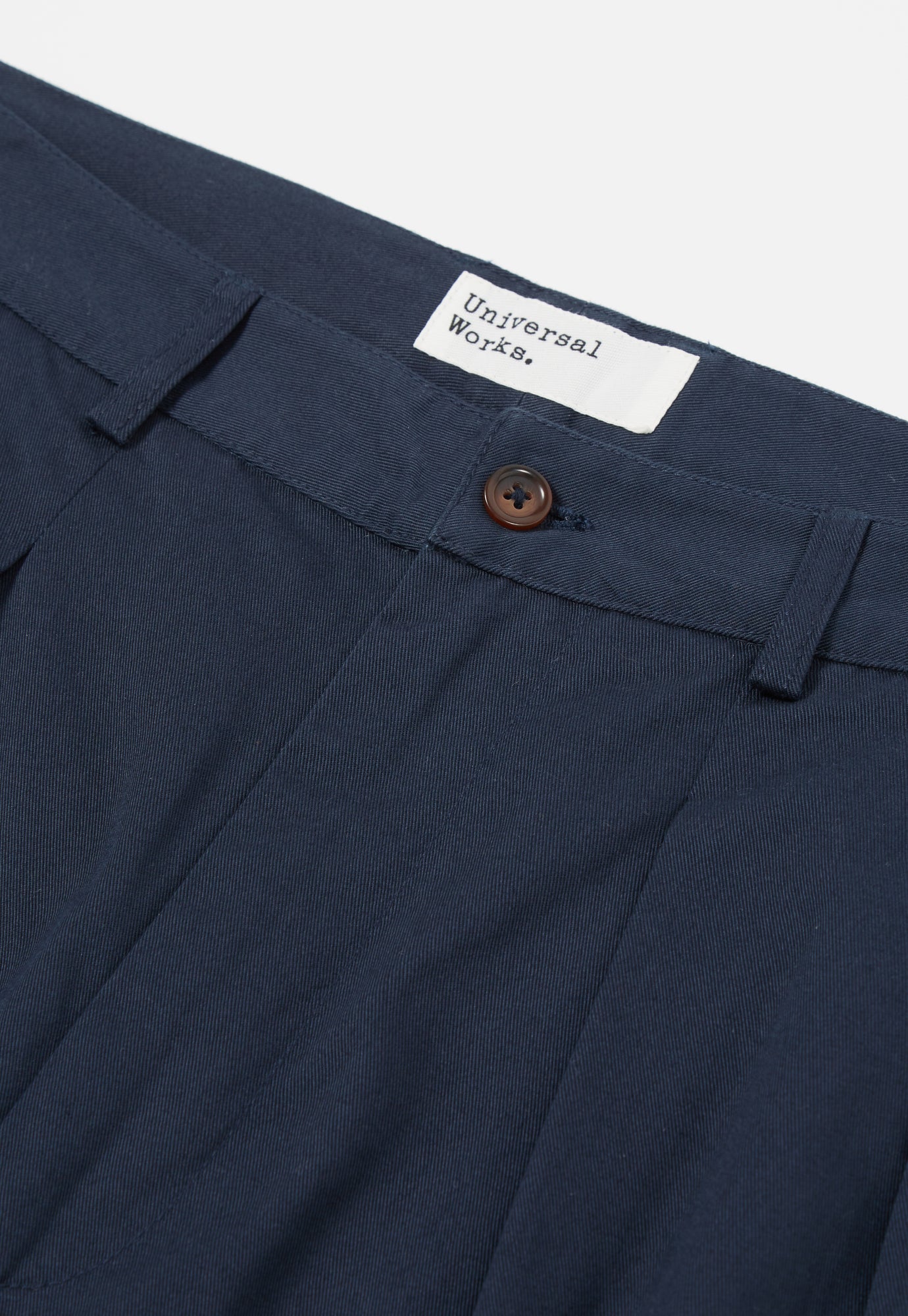 Universal Works Double Pleat Pant in Navy Twill