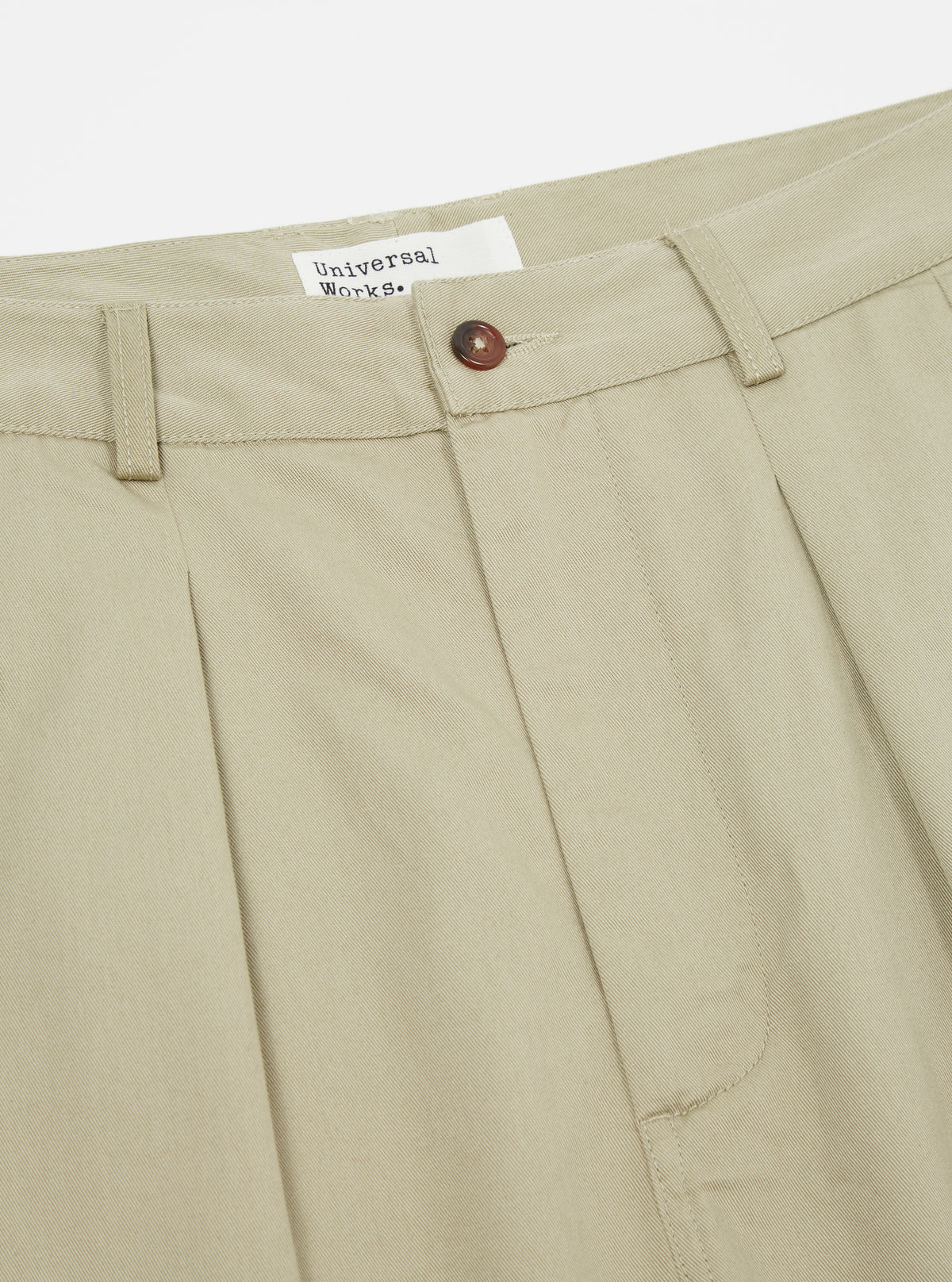 Universal Works Double Pleat Pant in Stone Twill