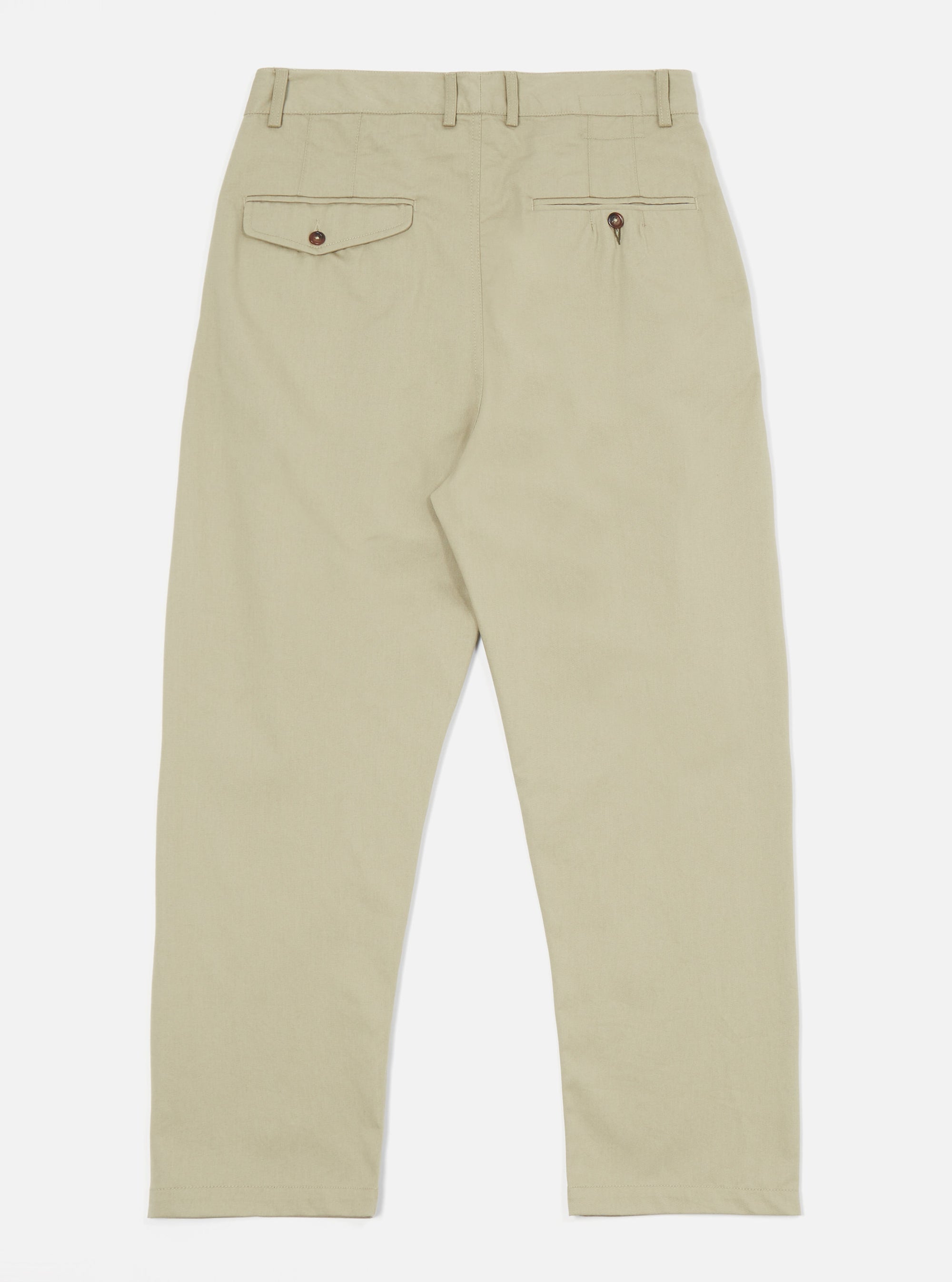 Universal Works Double Pleat Pant in Stone Twill