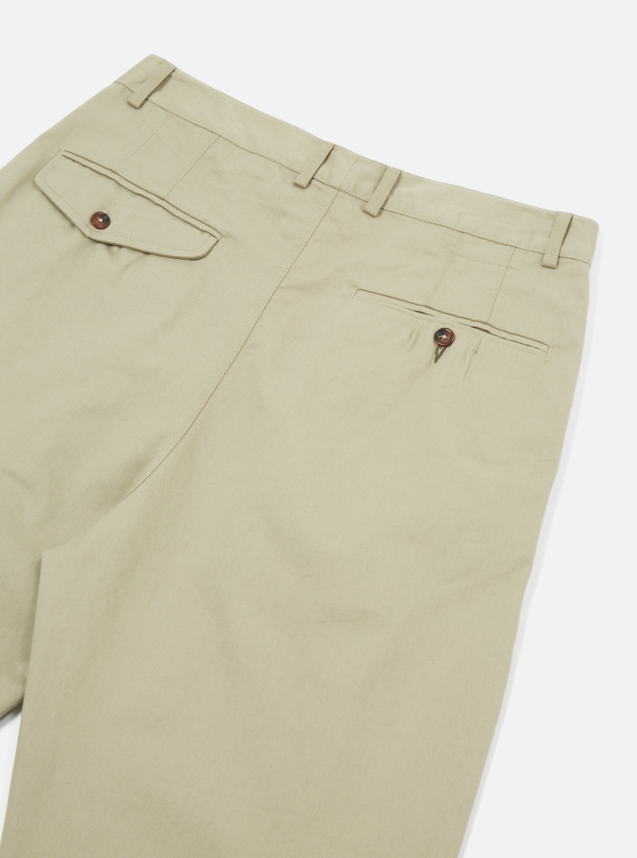 Universal Works Double Pleat Pant in Stone Twill