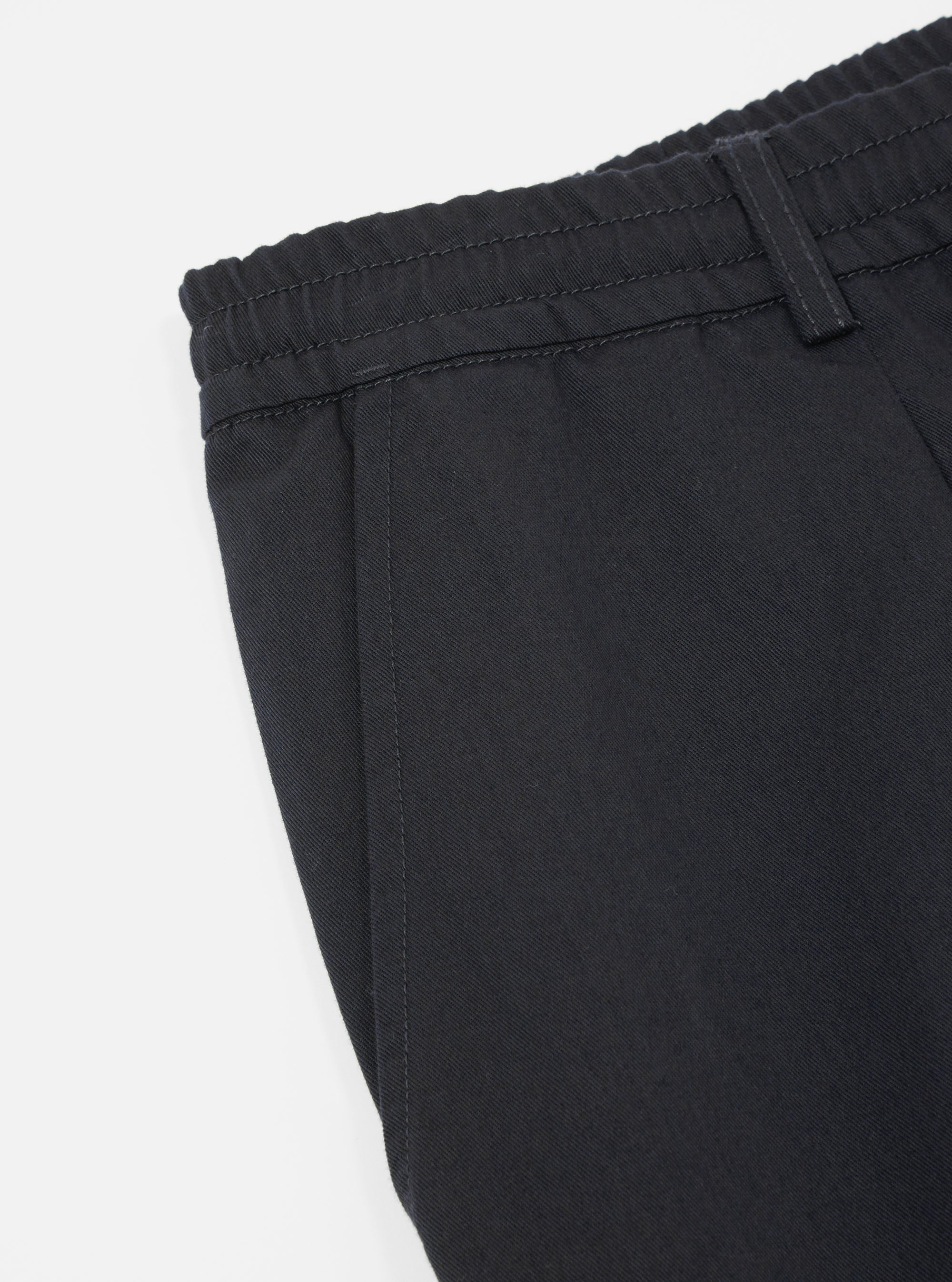 Universal Works Pleated Track Pant in Black Twill