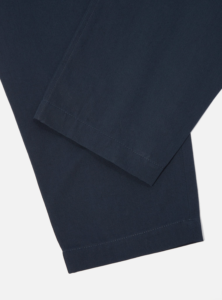 Universal Works Pleated Track Pant in Navy Twill