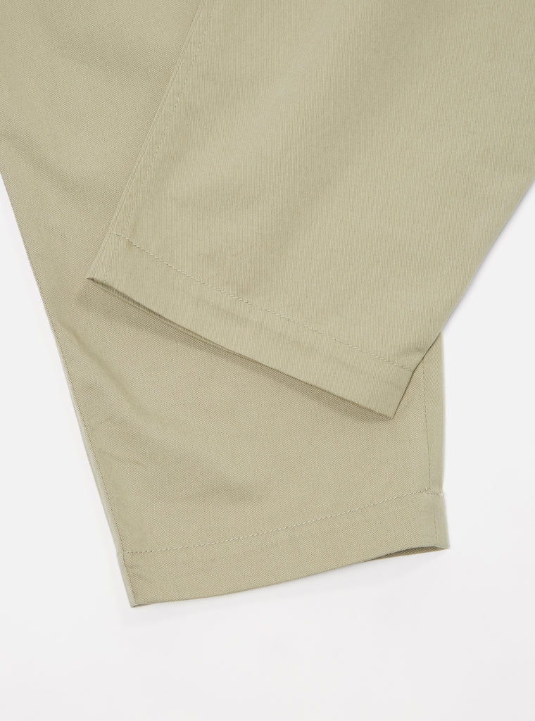 Universal Works Pleated Track Pant in Stone Twill