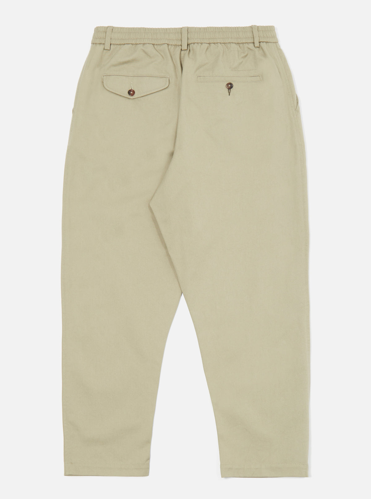 Universal Works Pleated Track Pant in Stone Twill