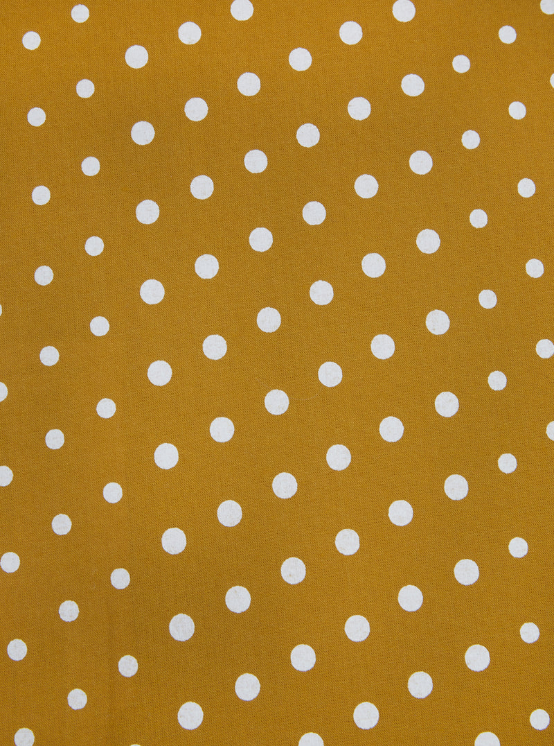 Universal Works Short Scarf in Mustard Dot Print
