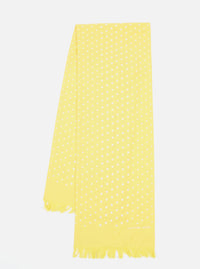 Universal Works Short Scarf in Yellow Dot Print