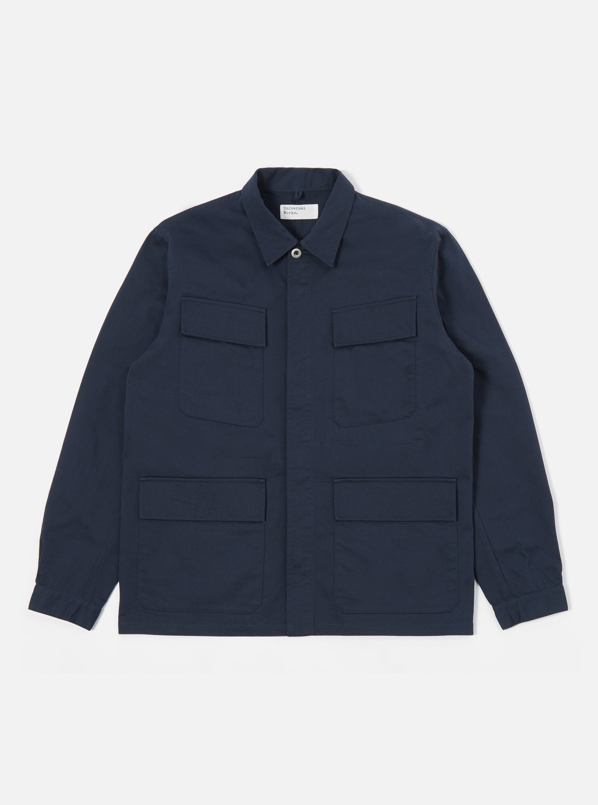 Universal Works MW Fatigue Jacket in Navy Twill