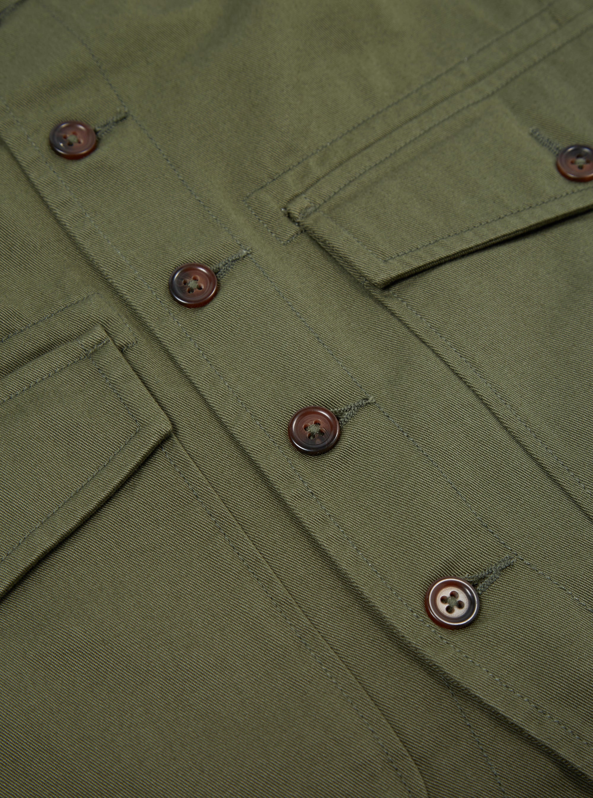 Universal Works Field Waistcoat in Light Olive Twill