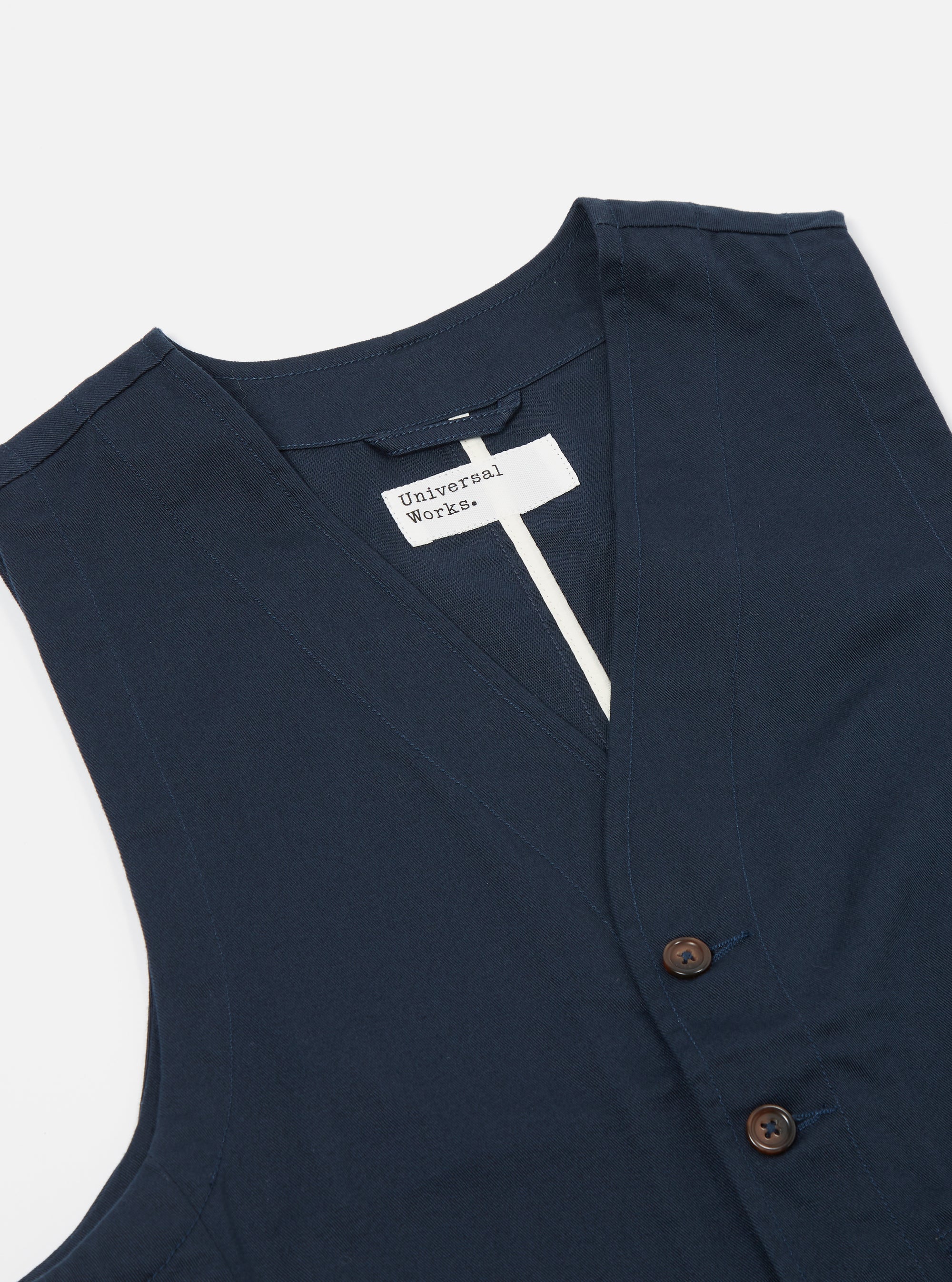 Universal Works Field Waistcoat in Navy Twill