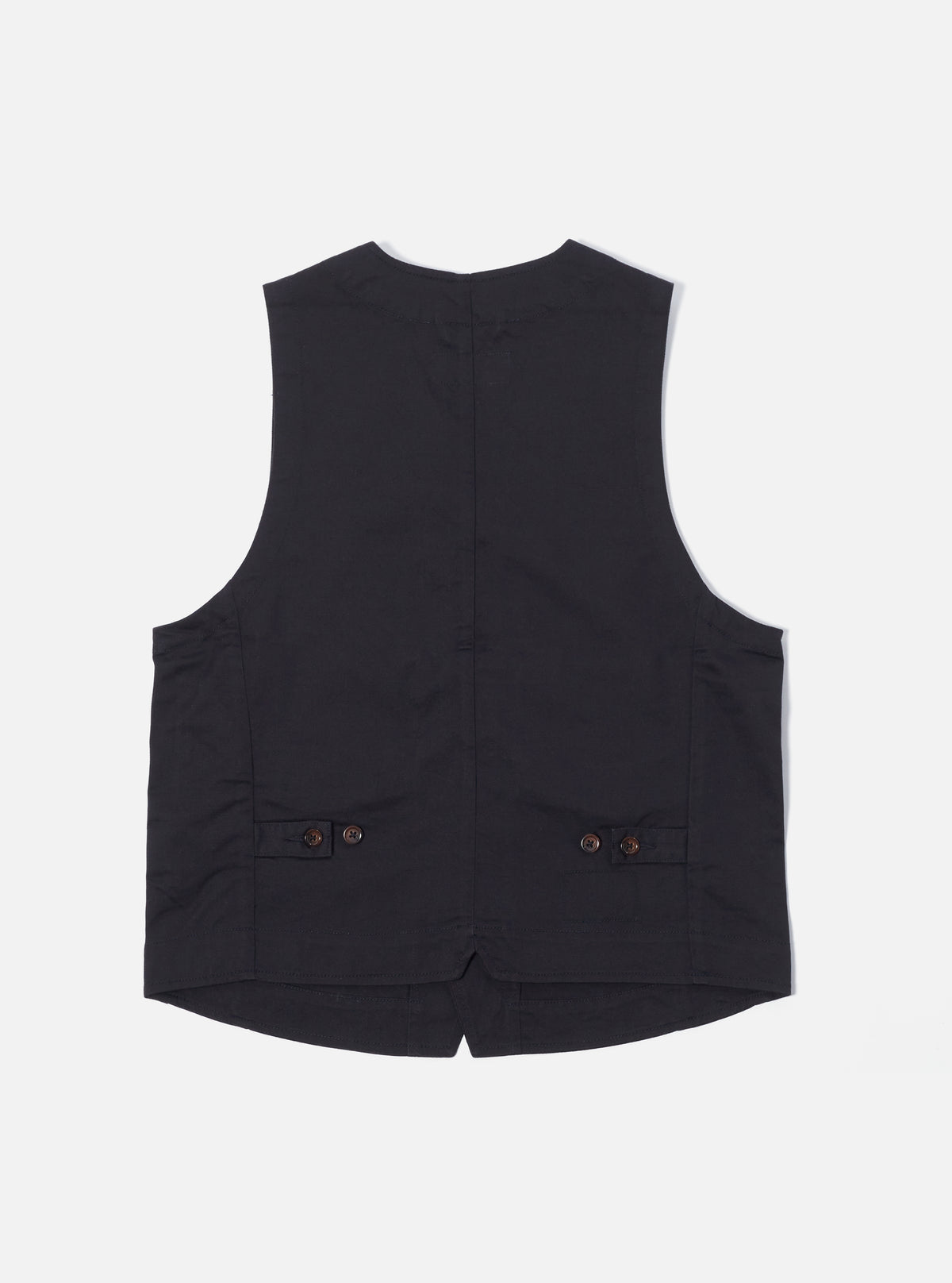 Universal Works Field Waistcoat in Black Twill