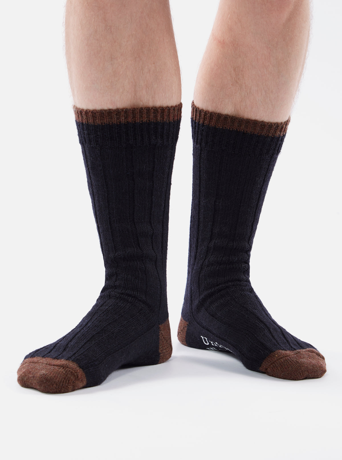 Universal Works Hike Sock In Navy Wool