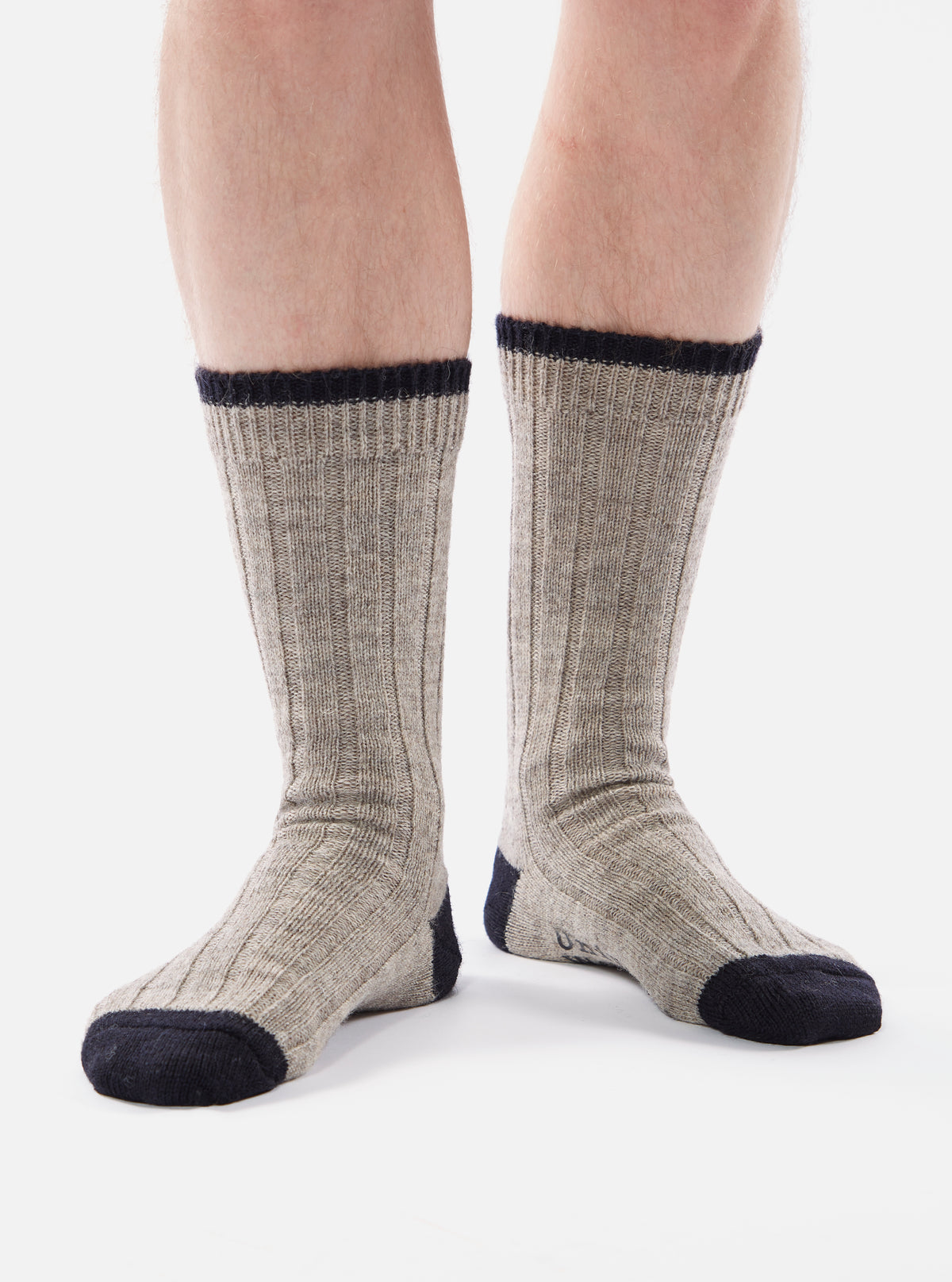 Universal Works Hike Sock In Stone Wool