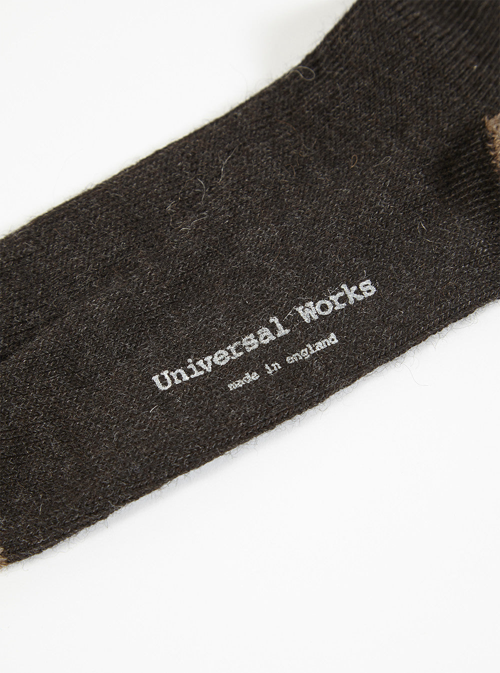 Universal Works Alpaca Sock in Charcoal Alpaca Wool