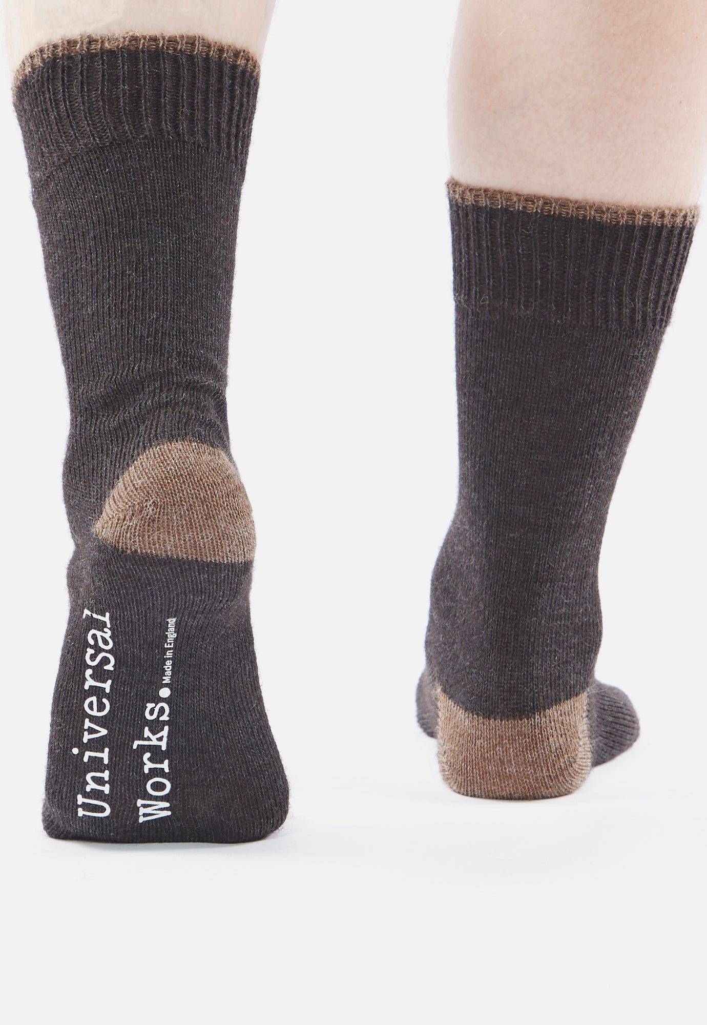 Universal Works Alpaca Sock in Charcoal Alpaca Wool