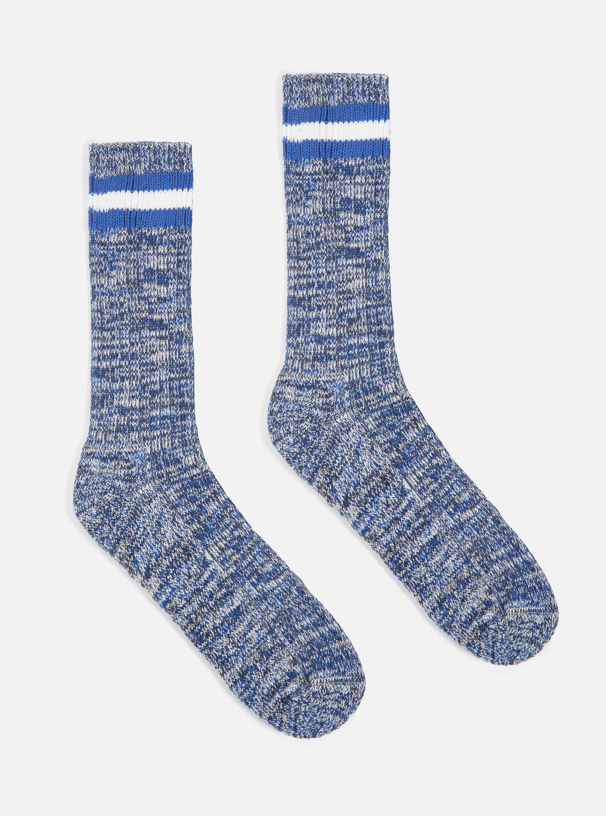 Universal Works Everyday Stripe Sock in Navy Cotton