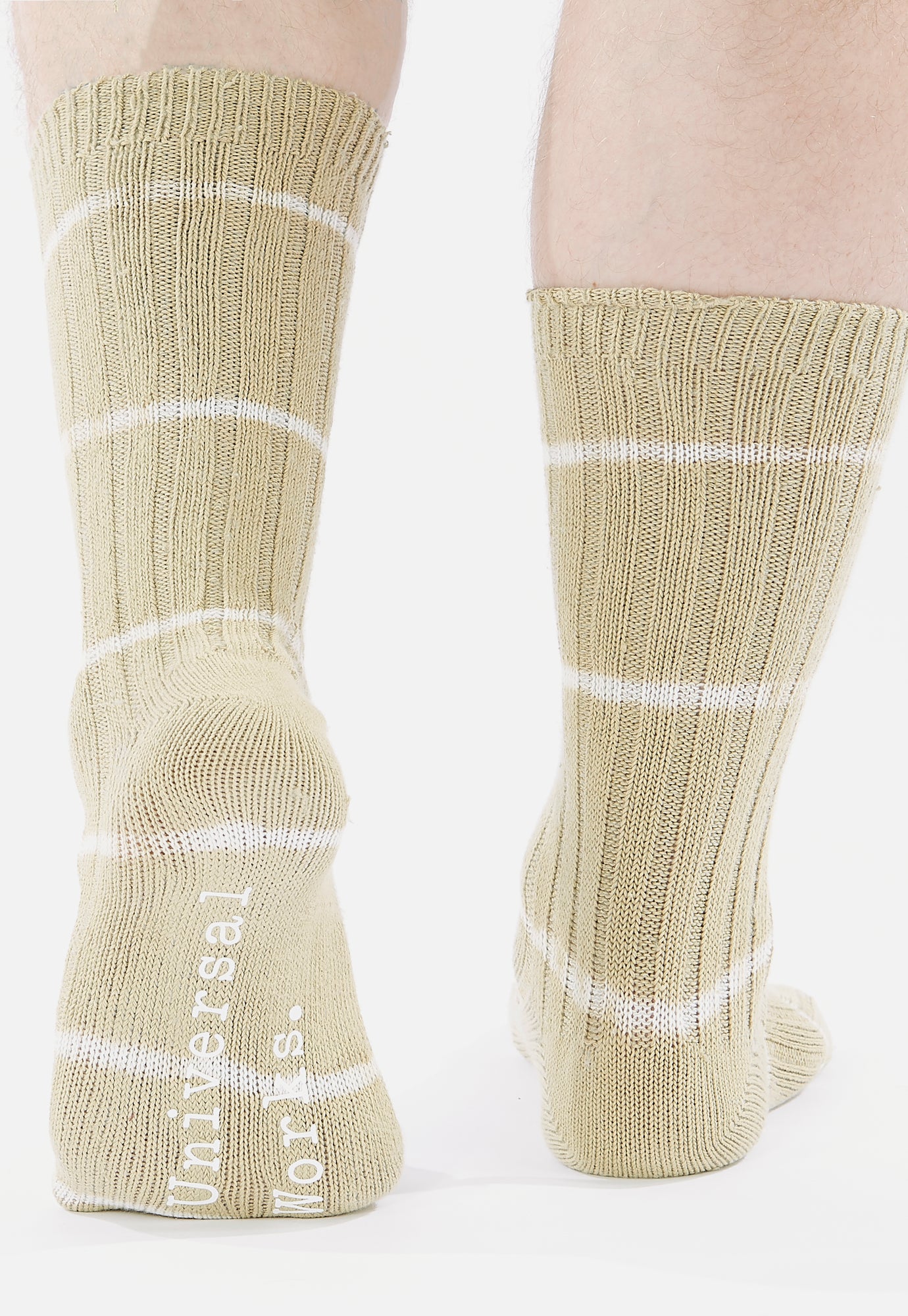 Universal Works Slub Sock in Dark Sand Tie Dye Knit