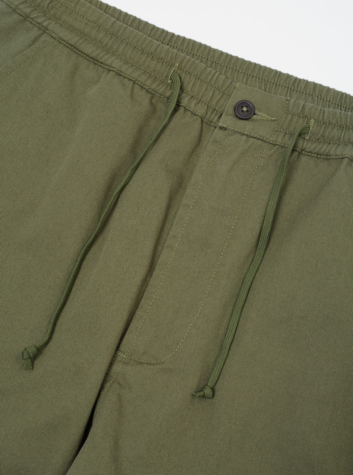 Universal Works Hi Water Trouser in Light Olive Twill