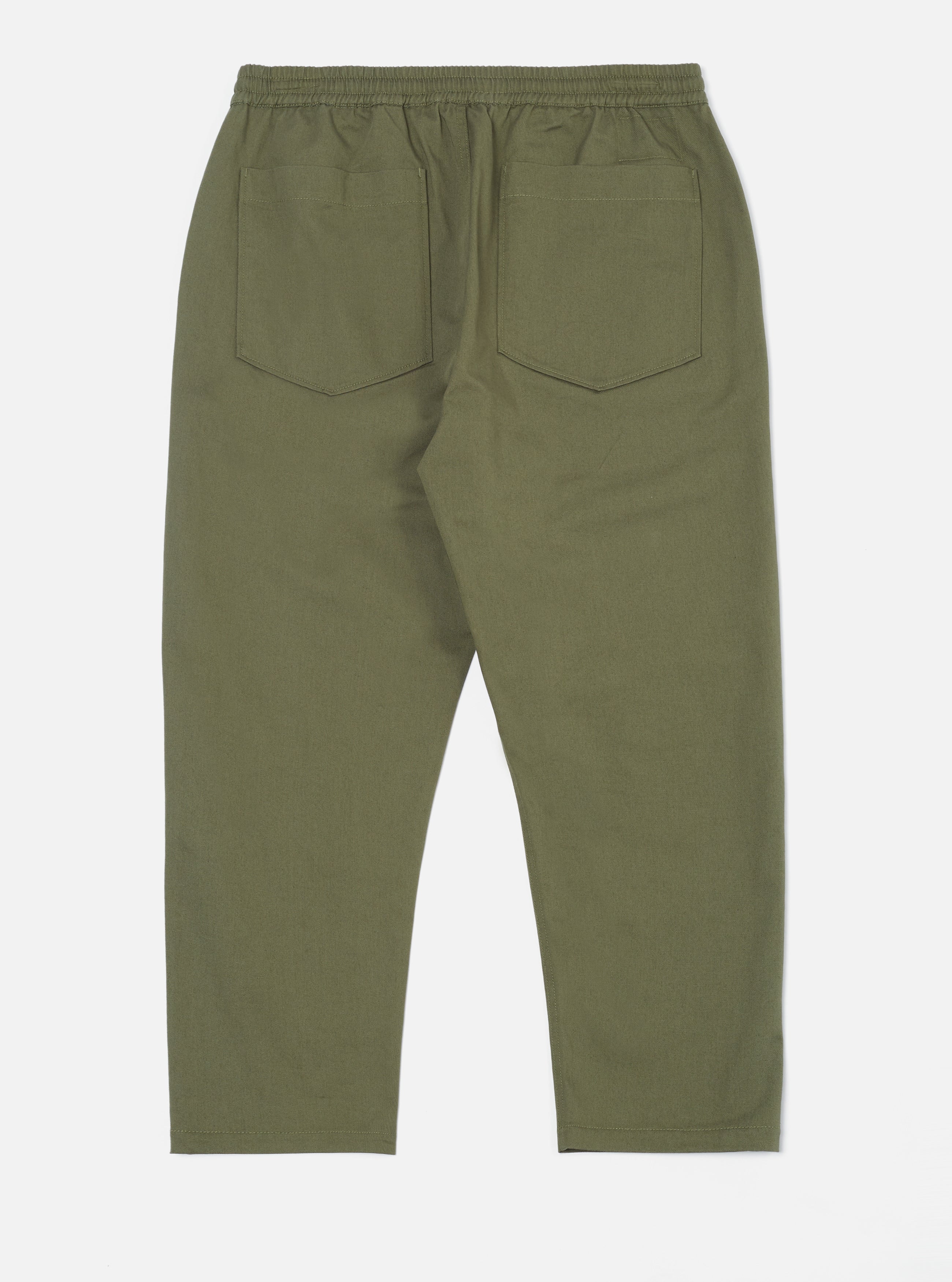 Universal Works Hi Water Trouser in Light Olive Twill