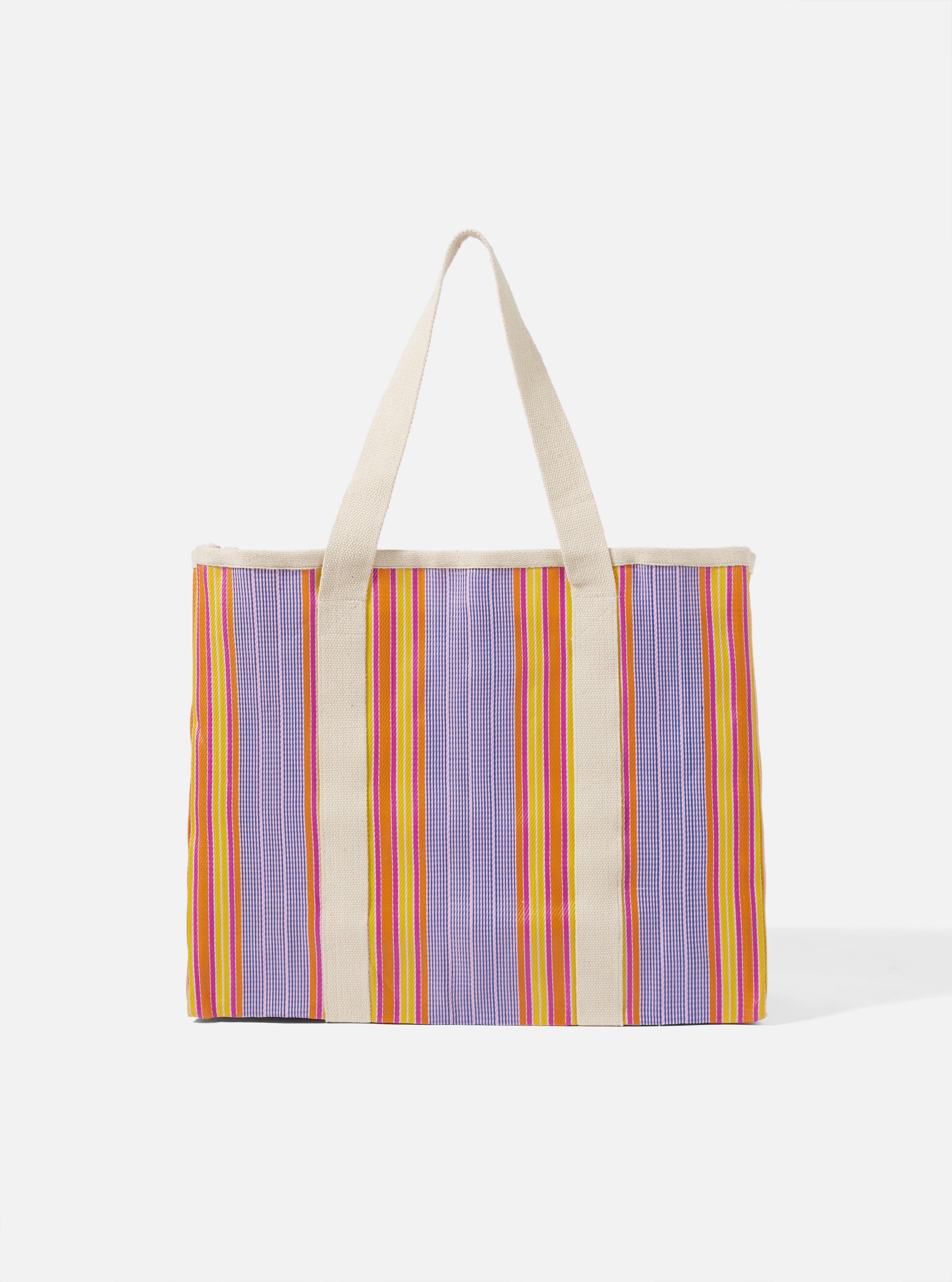 Universal Works Beach Bag in Multi Stripe Weave